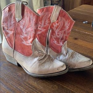 COPY - Orange short cowboy boots